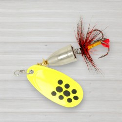 Блешня обертова ZEOX Furor № 3, 6г, колір 012 Fluo-Black Dot